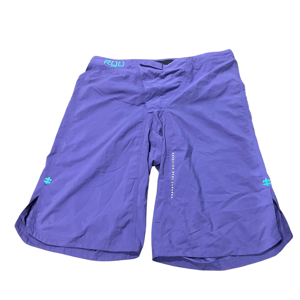 RYU Respect Your Universe Mens Training Shorts Purple Athletic Gym MMA Large NWT